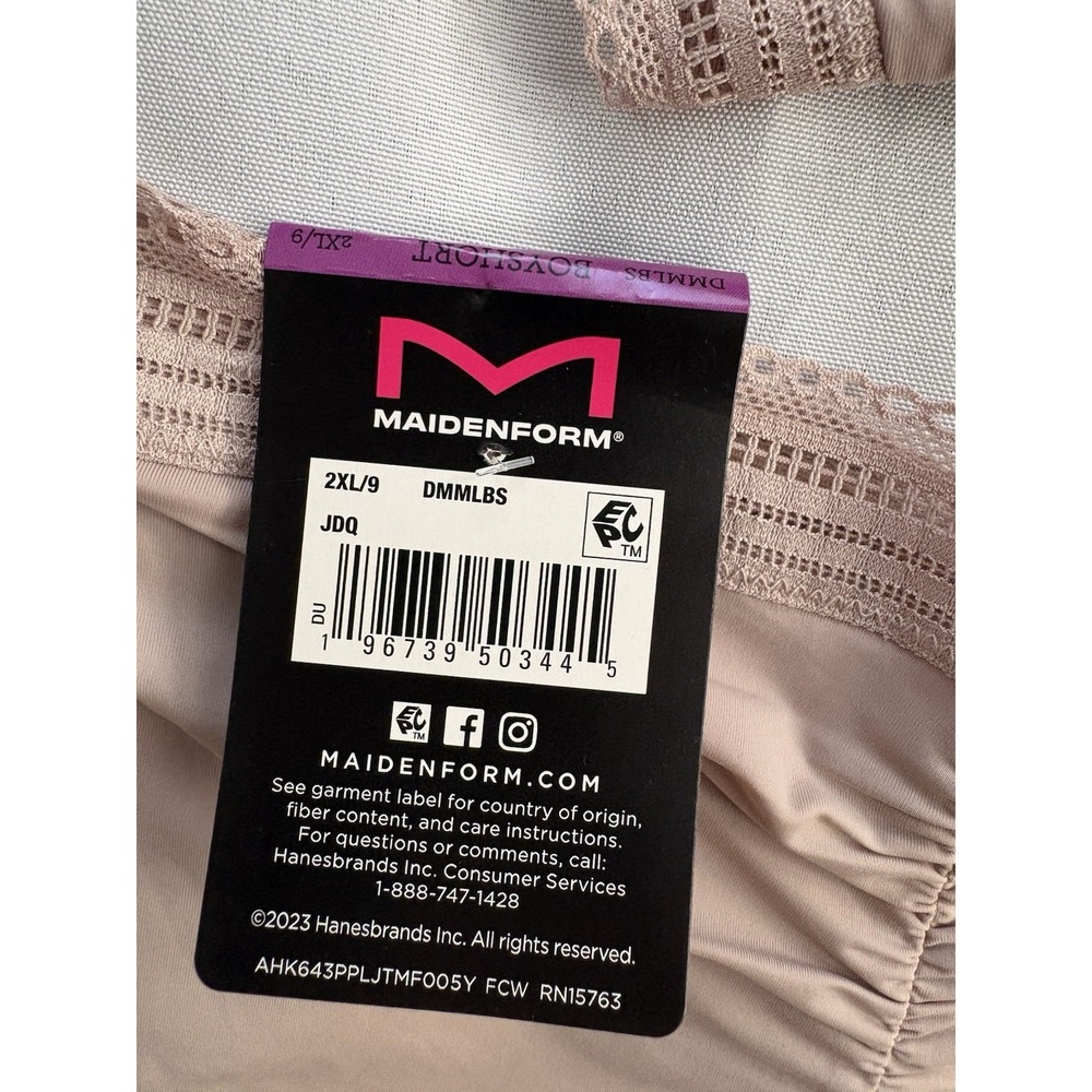 NEW Maidenform Boyshort Full Coverage Panty DMMLBS 2 Pair Boyshort Women 2XLarge - Picture 5 of 5